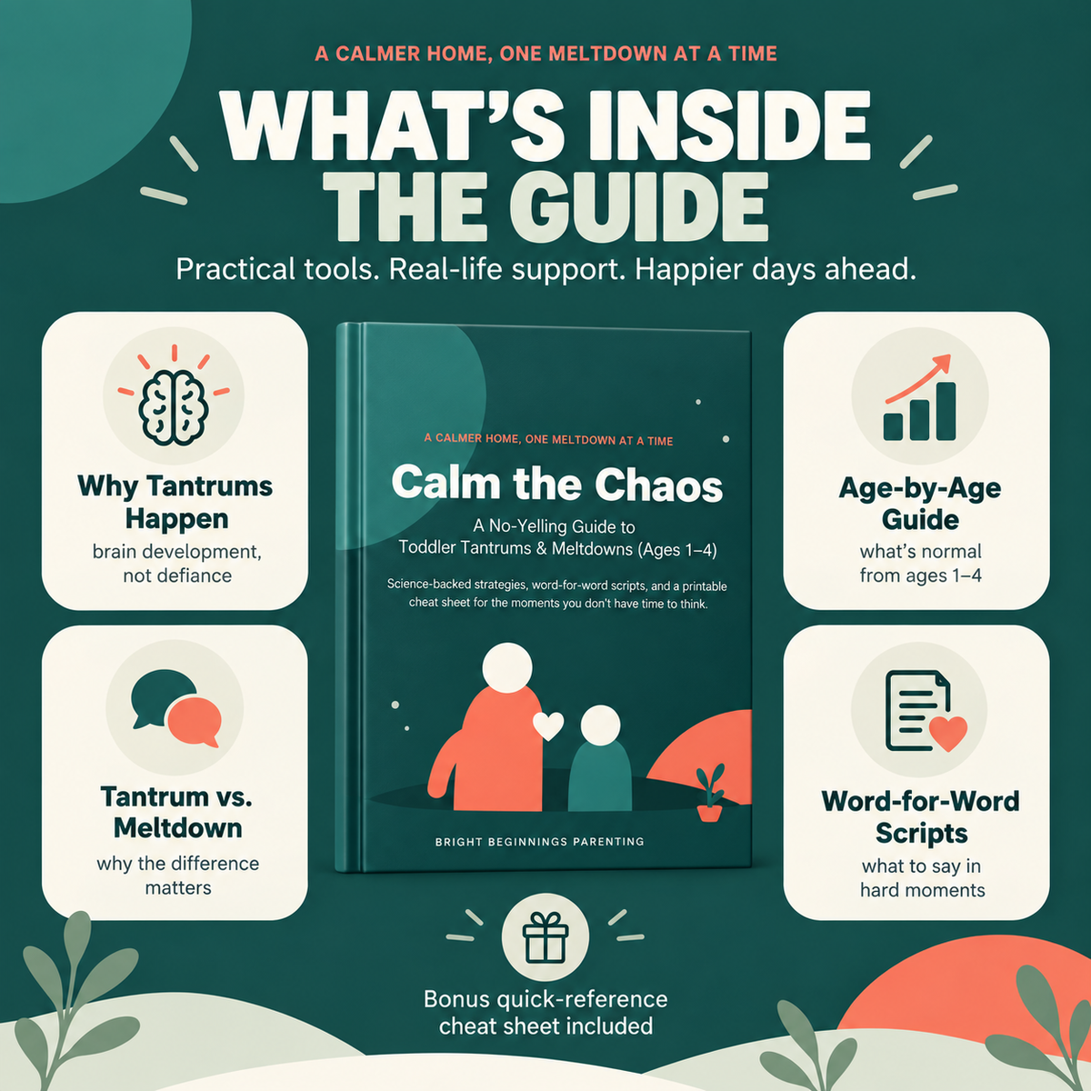 The No-Yelling Guide to Toddler Tantrums & Meltdowns (Ages 1–4)