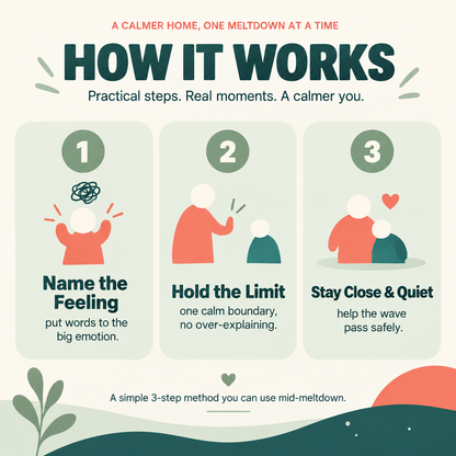 The No-Yelling Guide to Toddler Tantrums & Meltdowns (Ages 1–4)